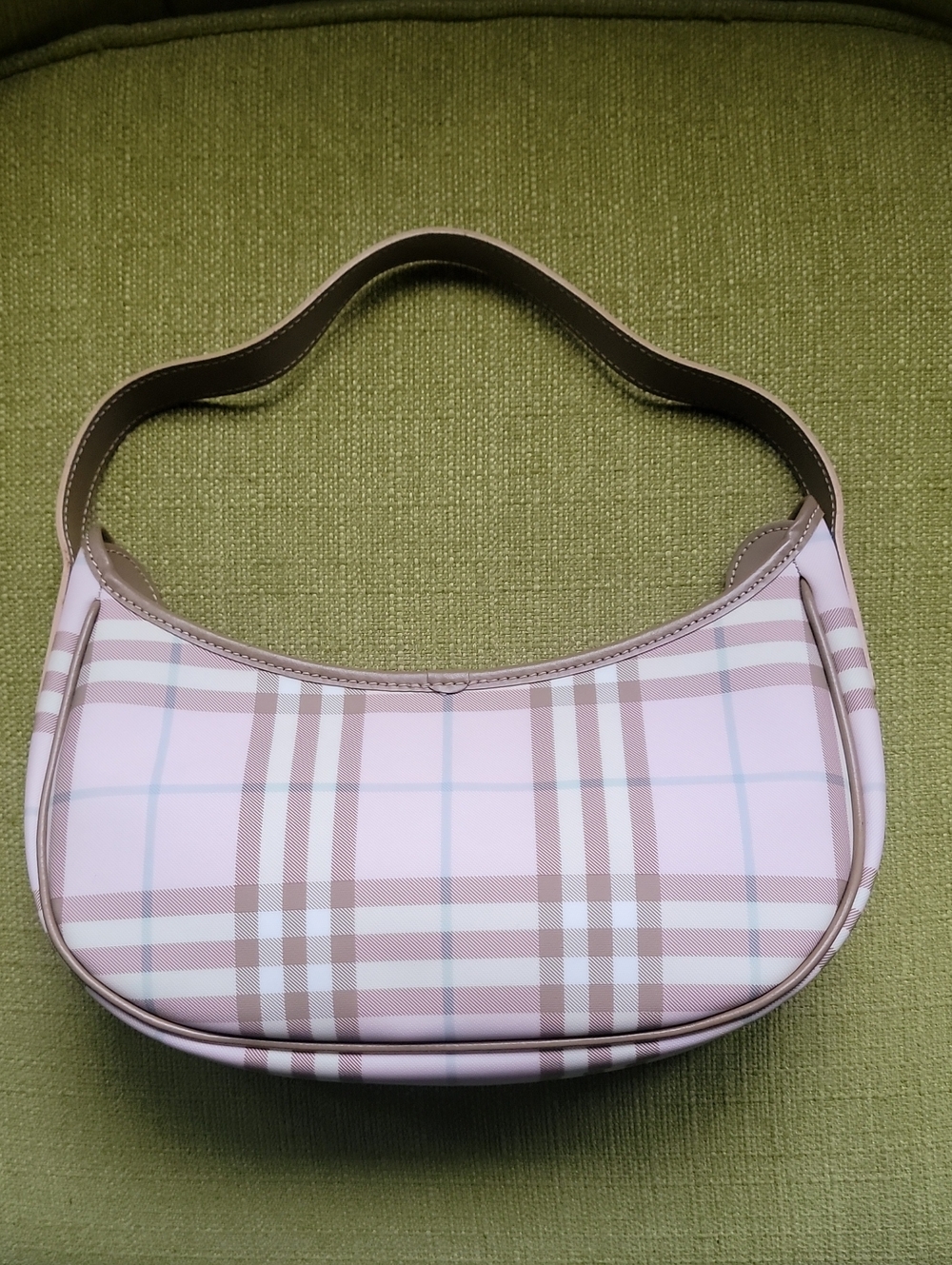 Burburry London Candy Nova Pink Plaid Shoulder Bag - Chic Women's Hobo